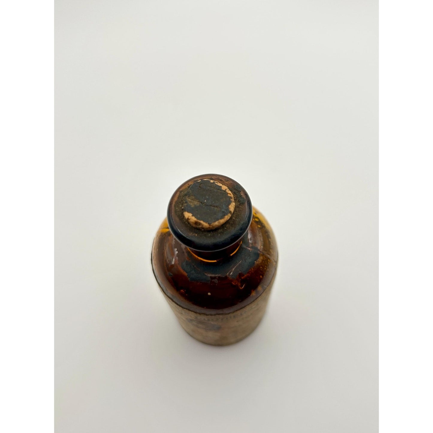 Antique Amber Apothecary Poison Bottle Eli Lilly Pharmacy Medicine Bottle Calcium Sulphide Vintage Drugstore Glass. Rare original contents