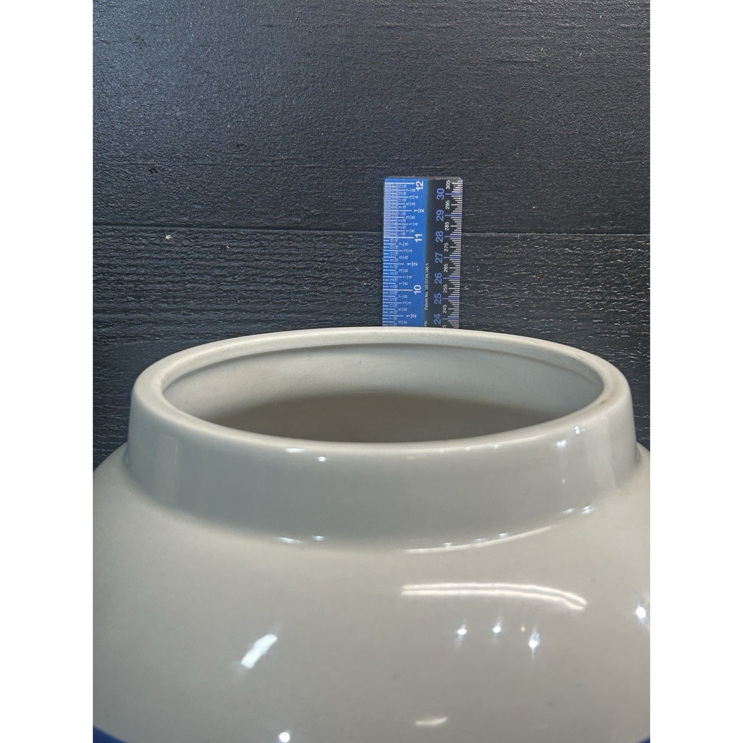 Vintage SpringWell Stoneware Water Crock Dispenser Atlanta GA Blue Stripe 2 Gal
