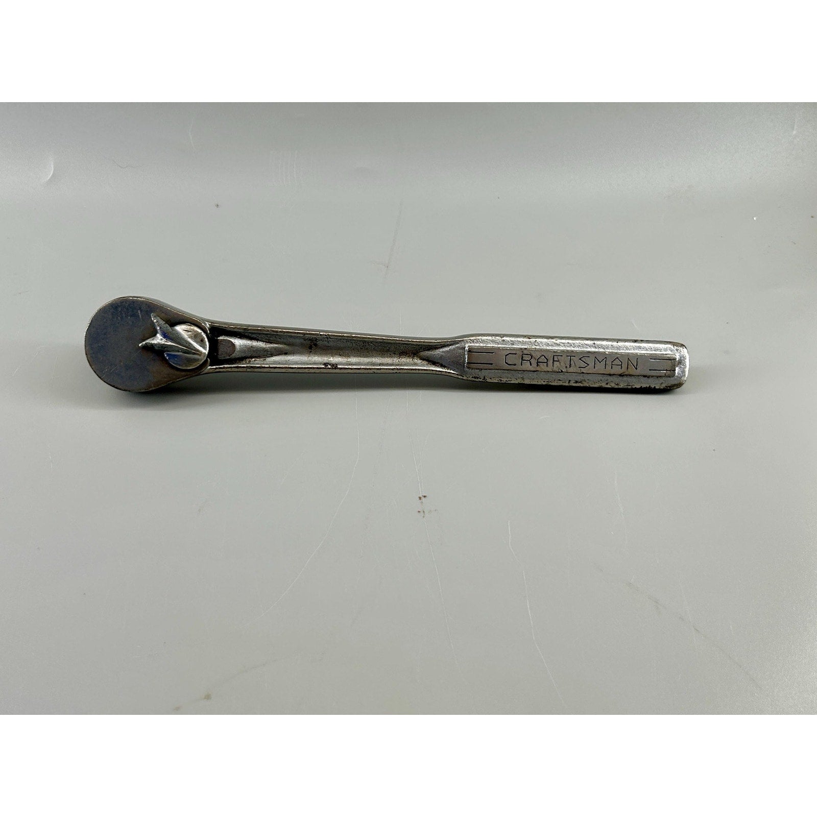 Vintage Craftsman V-Series 1/2-inch drive ratchet, USA forged, 1940s-1950s - front view