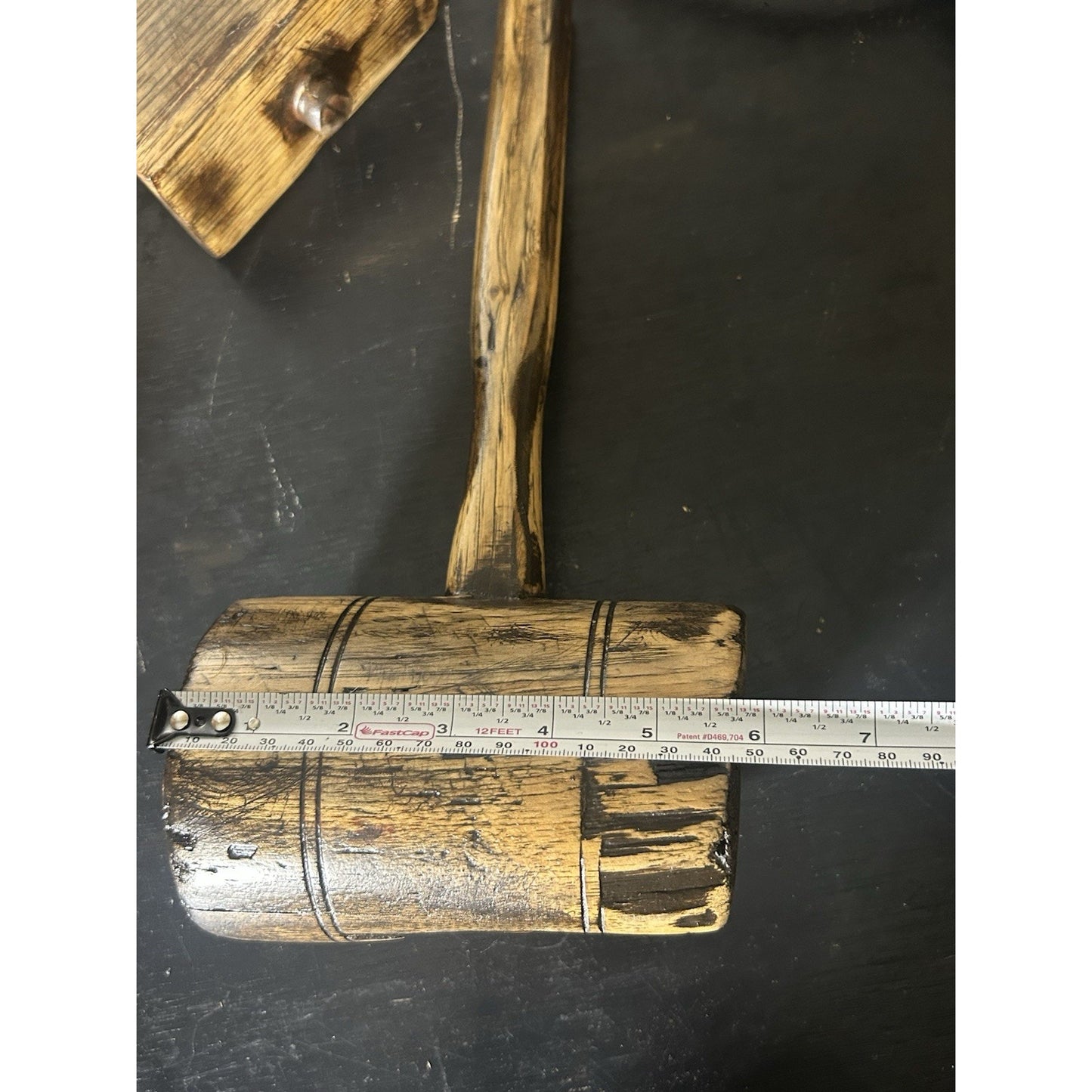 Antique Carpenter's Mallet — Early 1900s — Tight Original Handle — Solid Hardwood Joiner's Tool — Primitive Farmhouse Decor