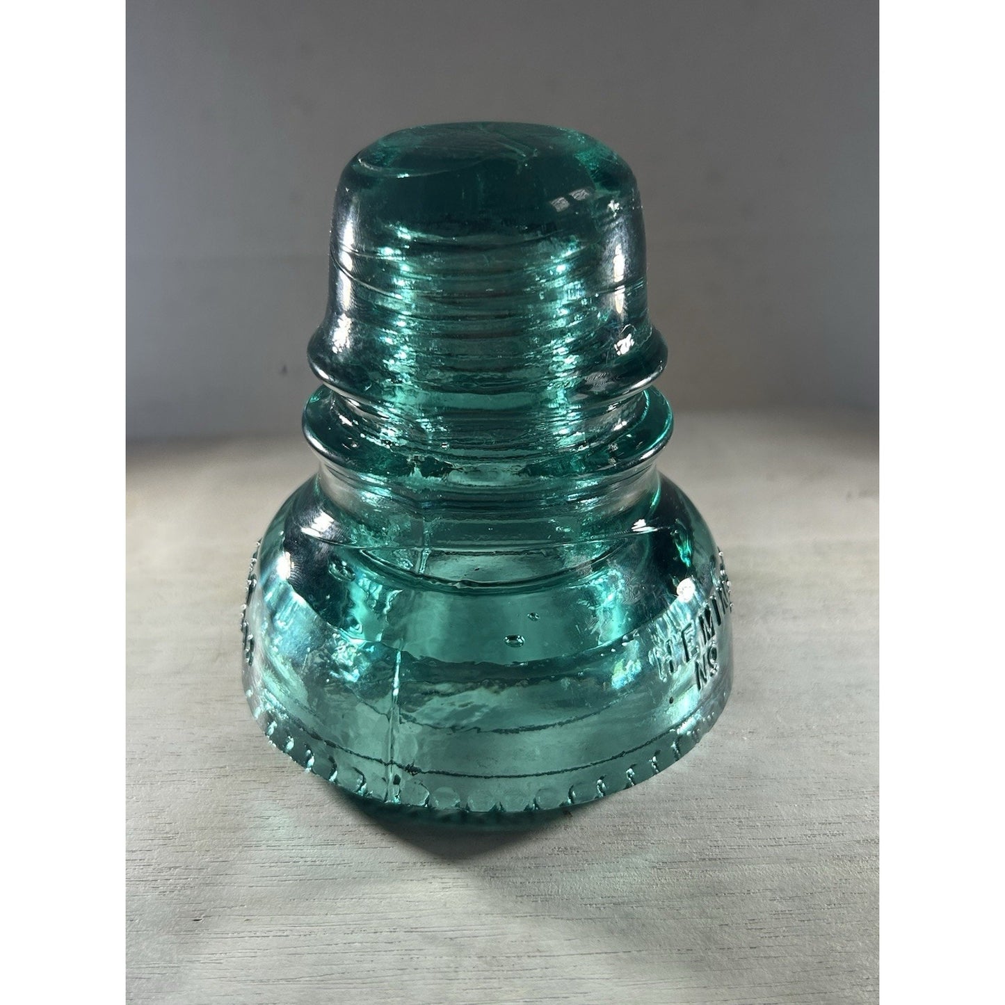 Hemingray 40 Insulator CD 152 Aqua – PATENTED MAY 2 1893 – Vintage Glass. WOW!