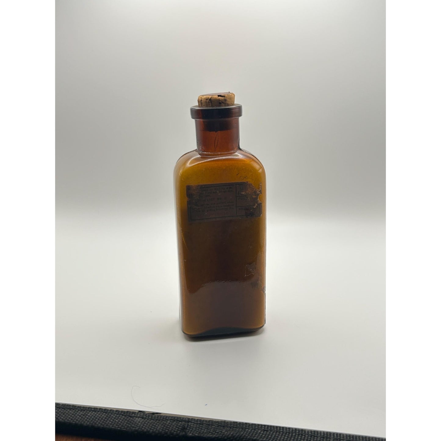 Antique Eli Lilly Calcium Sulphide Tablet Bottle w/ Original Contents & Cork
