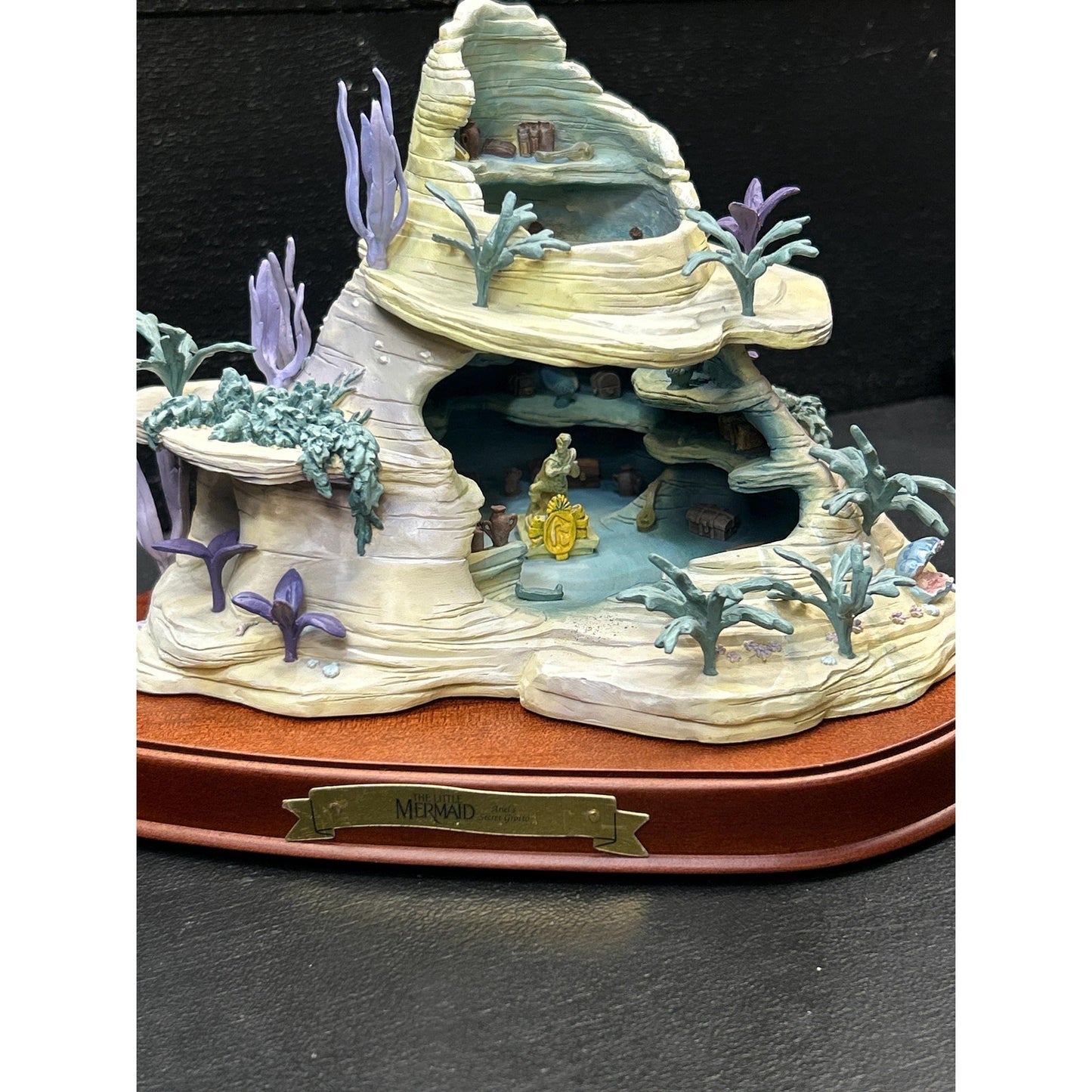 Disney Enchanted Places Ariel’s Secret Grotto Scene • Little Mermaid Classics Collection Figurine • Rare Retired 1990s Sculpture. See Pics!