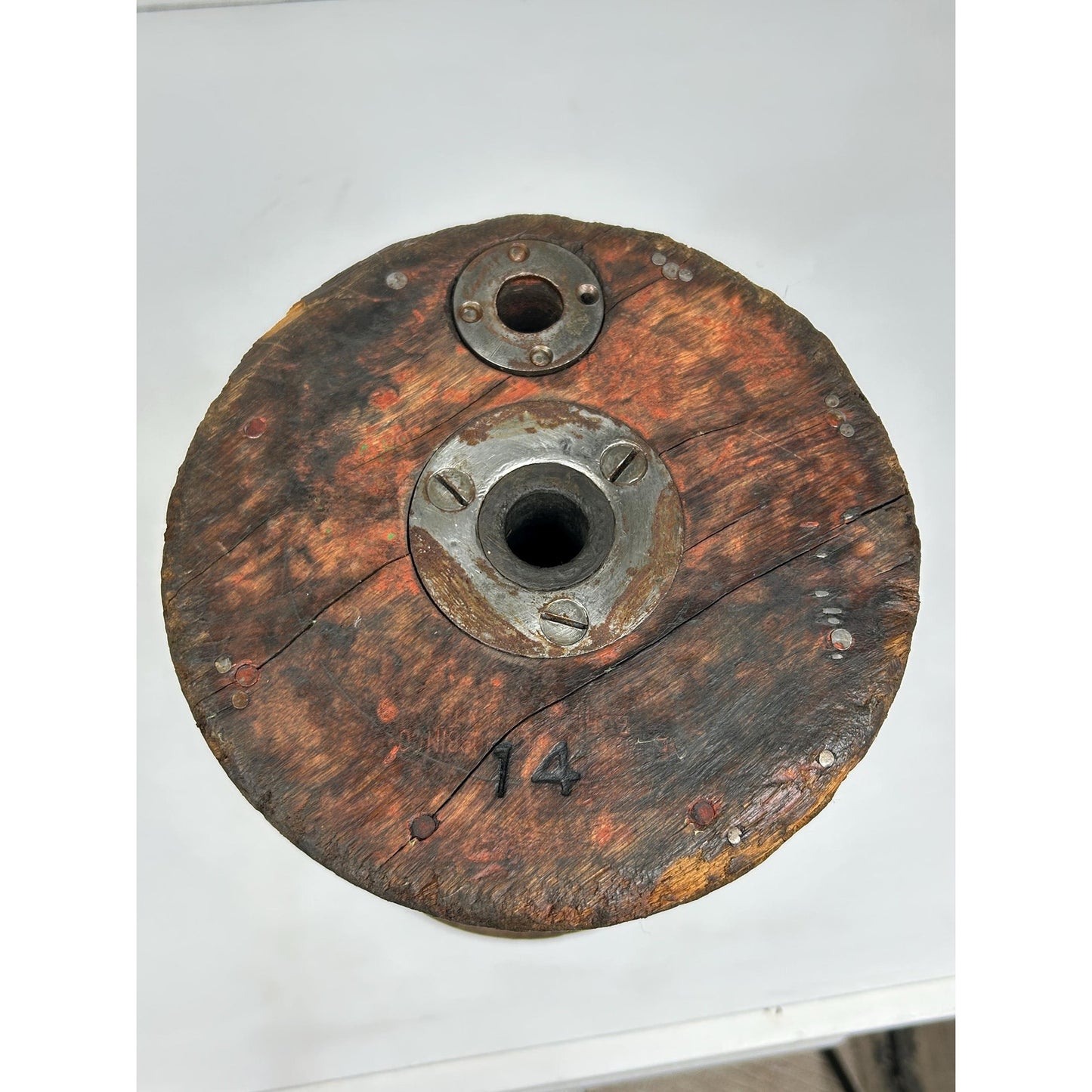 Exceptional Antique Vermont Textile Mill Bobbin Factory Stamped Burlington VT Early American Industrial Artifact