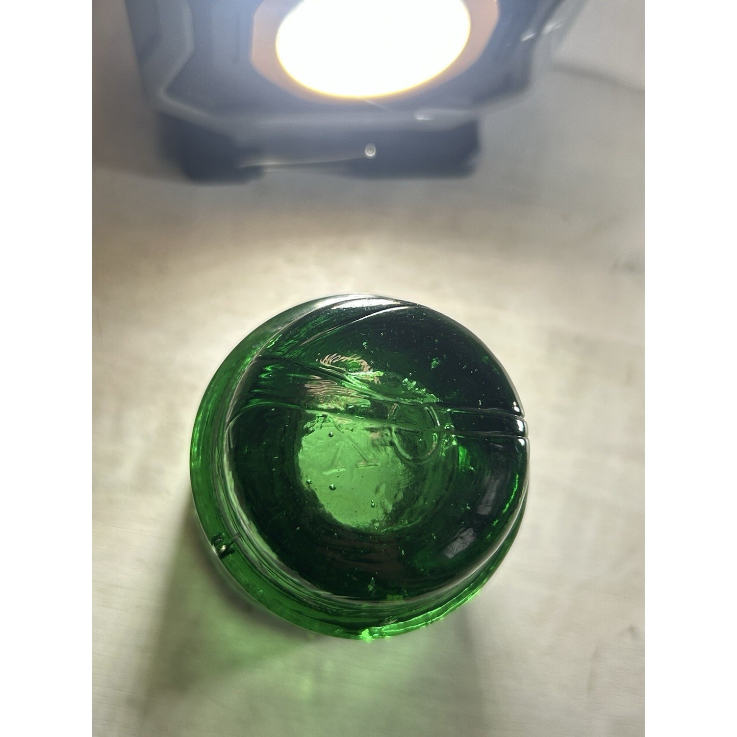 Vintage Deep Emerald Green Brookfield CD 145 Glass Insulator — Rare Color Variant