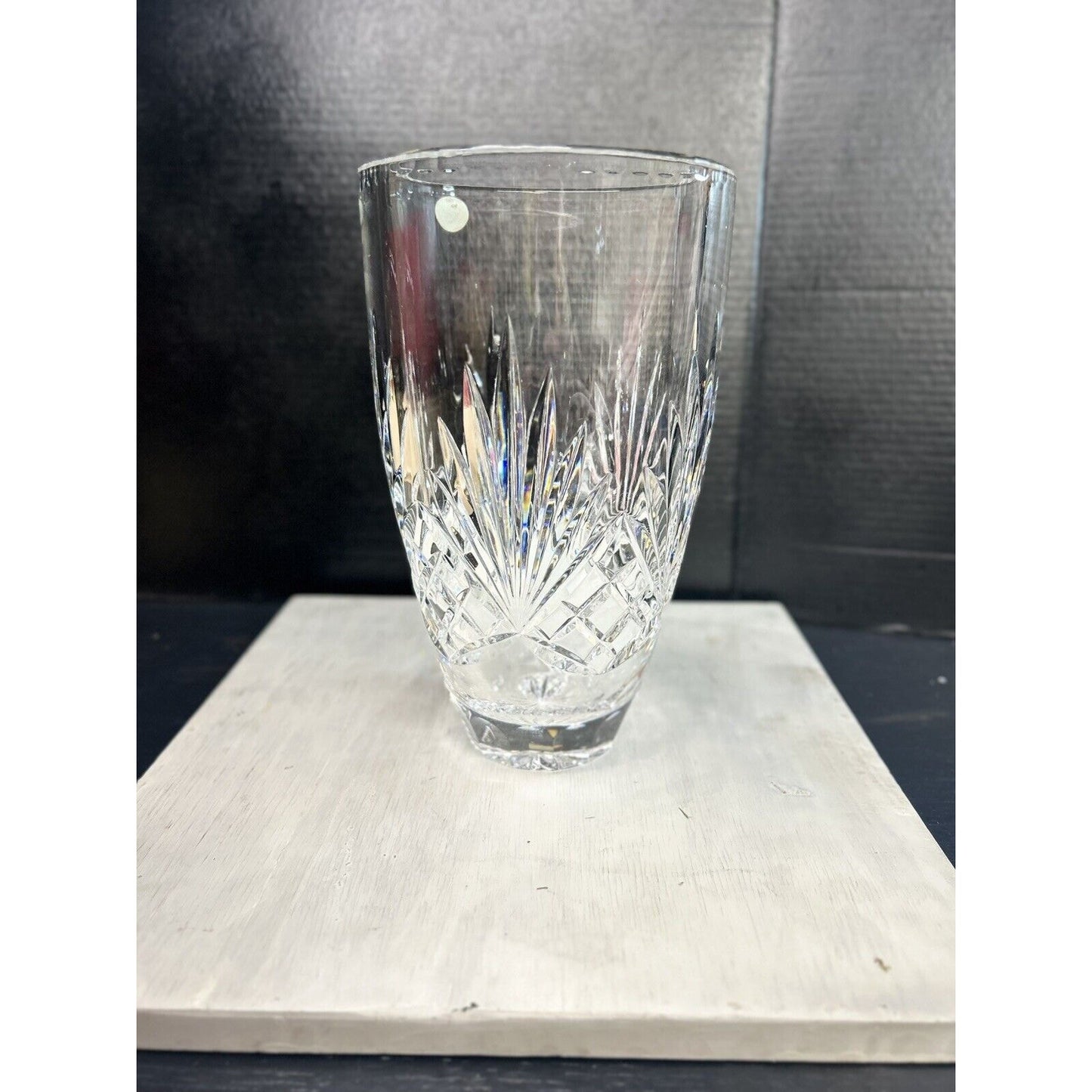 Gorgeous Vintage Large Rogaska Cut Glass Full Lead Crystal Vase . Heavy. MCM