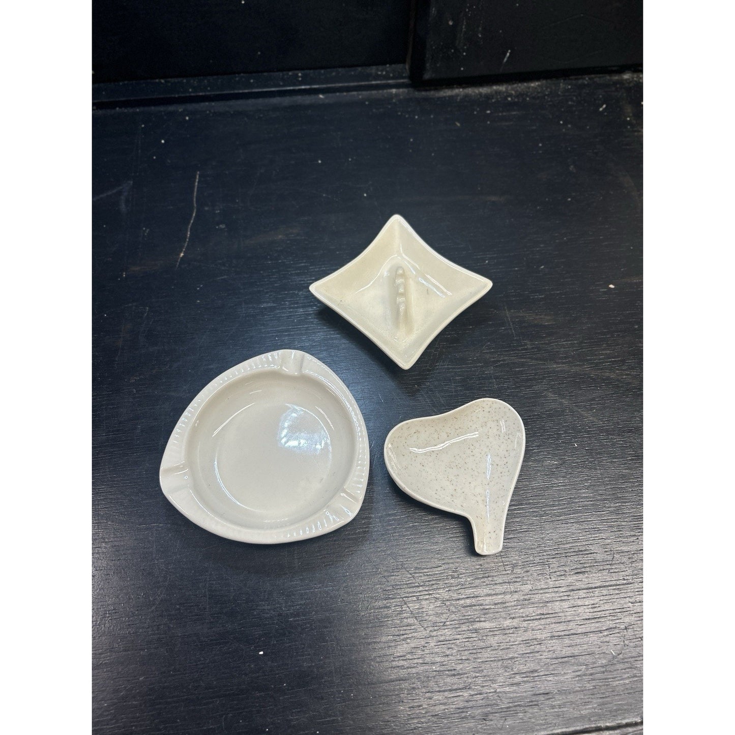 Vintage Red Wing Pottery Lot of 3 Mid Century Modern Ashtray Trinket Dishes