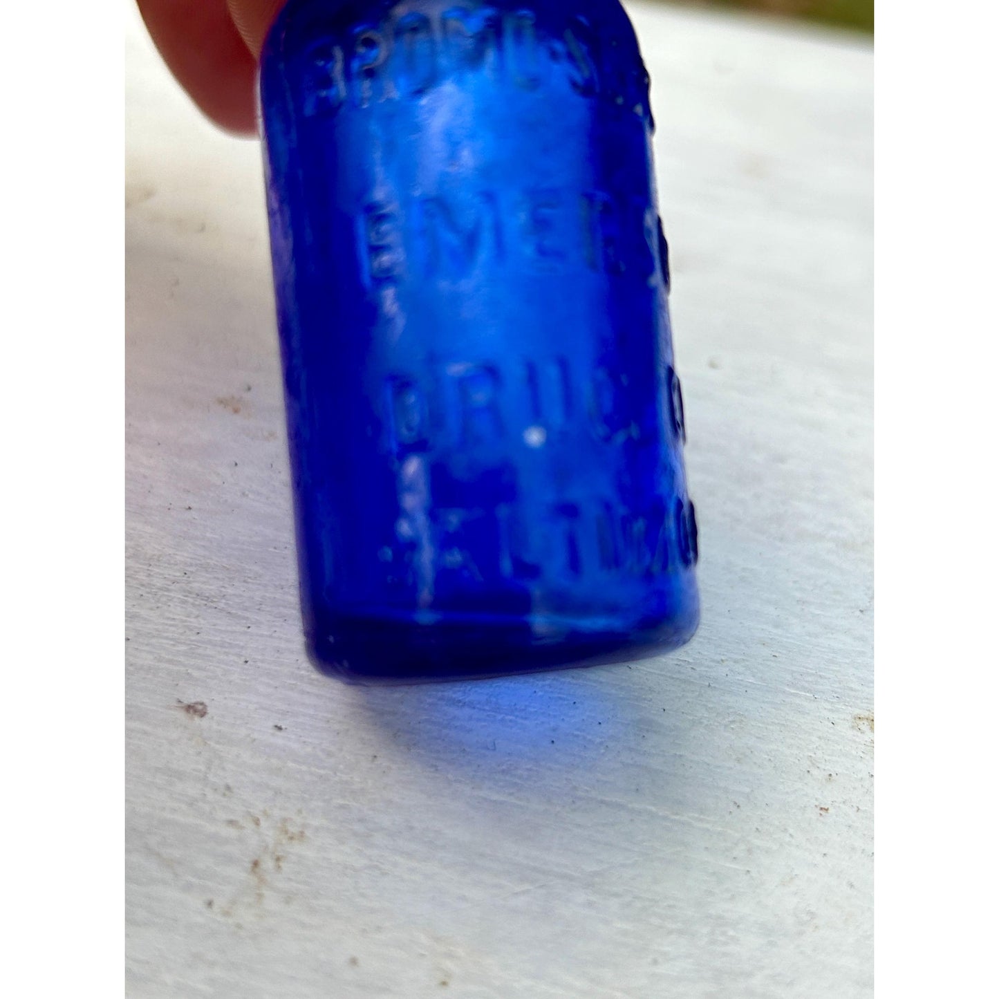 Bromo-Seltzer Bottle Emerson Drug Co Baltimore MD – Cobalt Blue Embossed Apothecary Medicine Bottle
