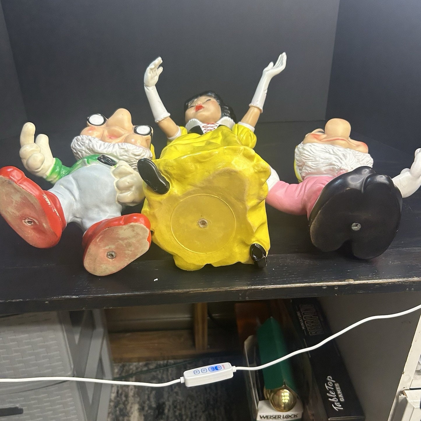 Vintage 1963 Disney Snow White & Three Dwarfs — Large Rubber Squeeze Toys — Made in Italy