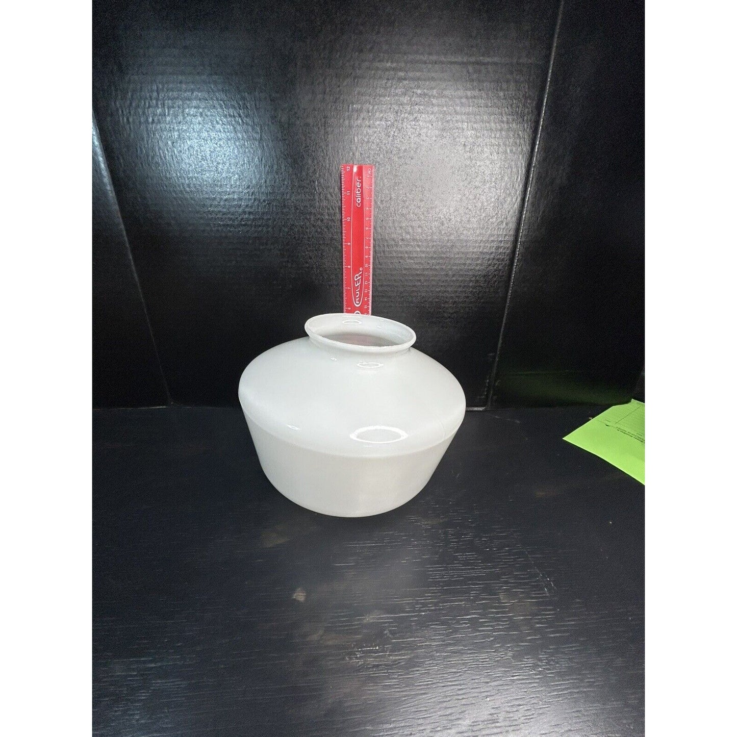 Vintage Milk Glass Schoolhouse Ceiling Fixture Light Shade — MCM Globe Style