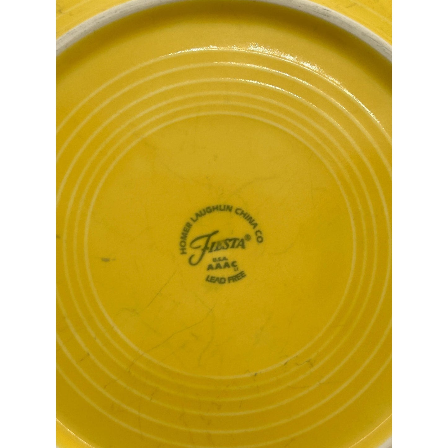 Fiesta Sunflower Yellow Dinner Plates Set • Homer Laughlin Fiesta Ware • Lead Free USA • Yellow Ring Rim Plates • 10.5” Vintage Style