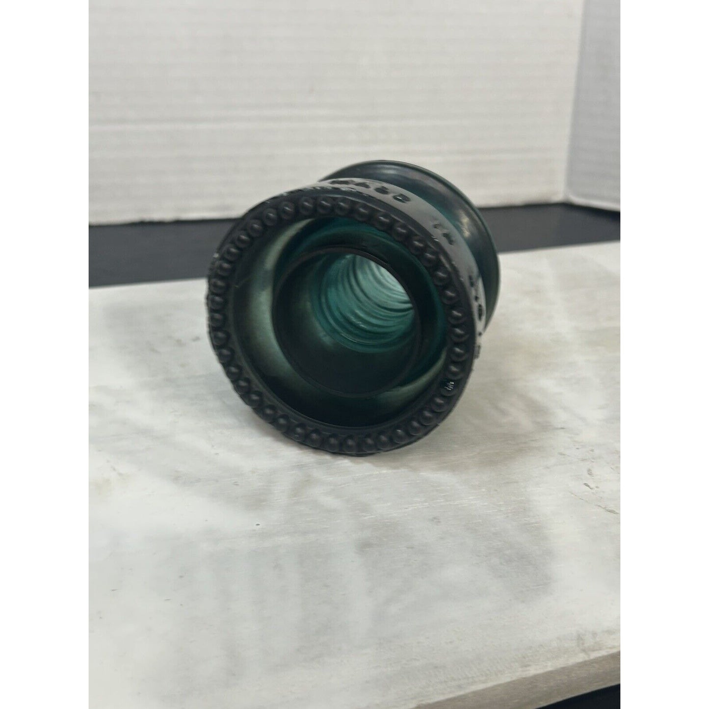 Vintage Hemingray dark emerald insulator overall condition