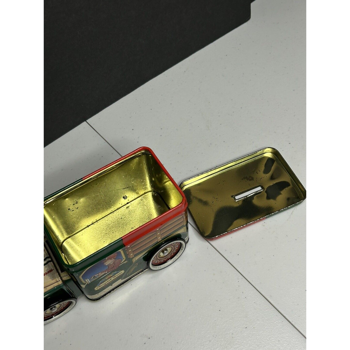 Vintage Nobel Hall Cherrydale Farms "The Goody Wagon" Tin Truck Coin Bank. NEW!!
