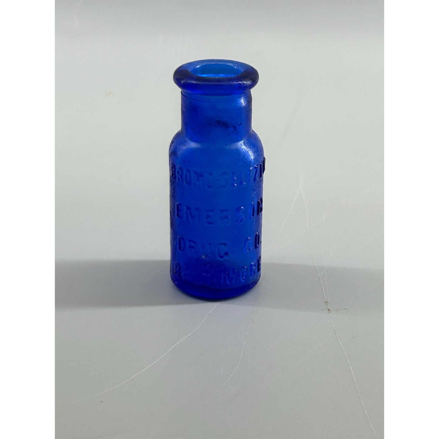 Bromo-Seltzer Bottle Emerson Drug Co Baltimore MD – Cobalt Blue Embossed Apothecary Medicine Bottle