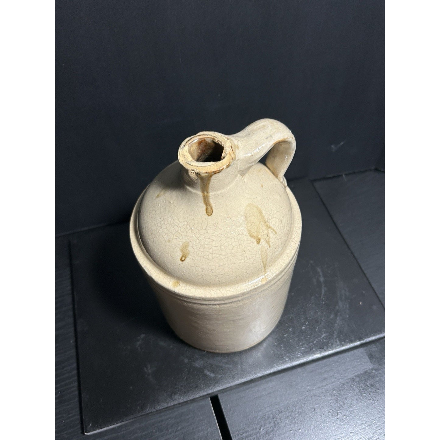 Antique 2 Gallon Stoneware Pottery Moonshine Whiskey Jug Crock Primitive