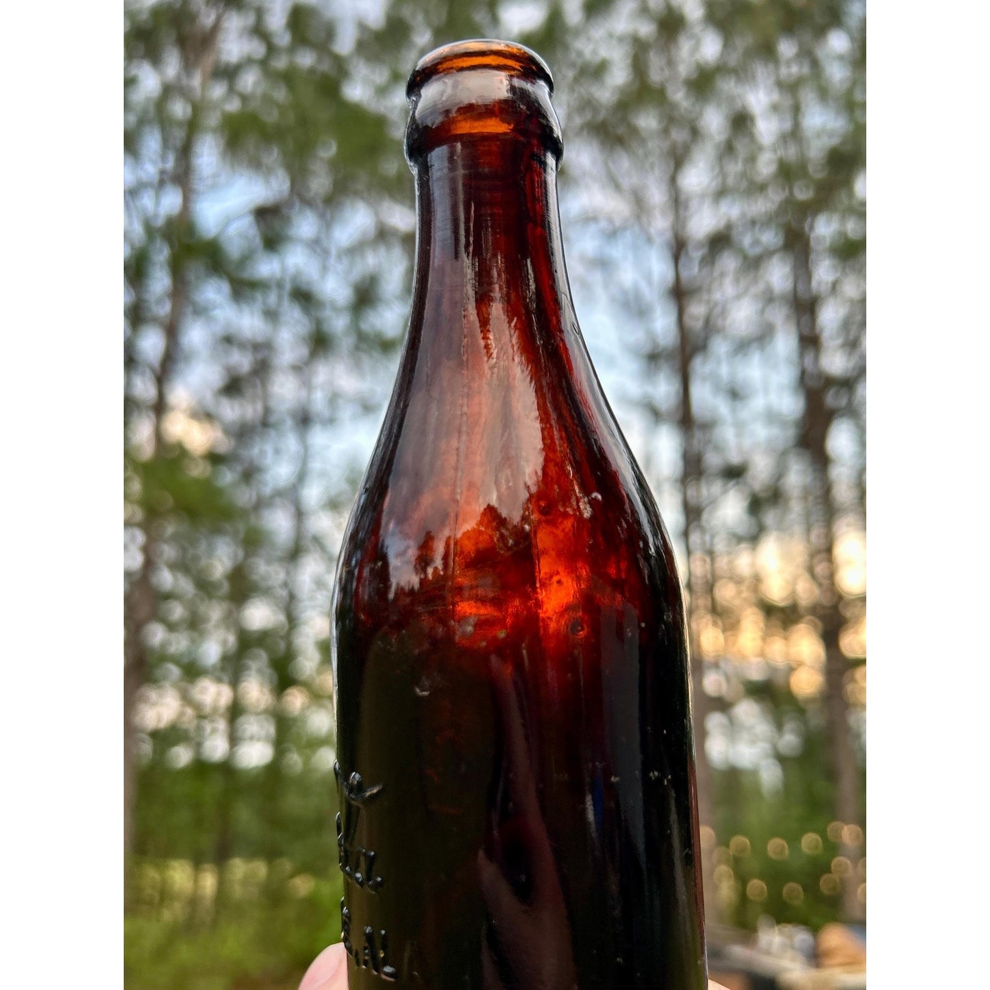 Antique 1910 Huntsville Alabama Coca-Cola Bottle, Cherry Amber Straight-Sided Coke, Double ROOT Error, Root 1069, Near Mint