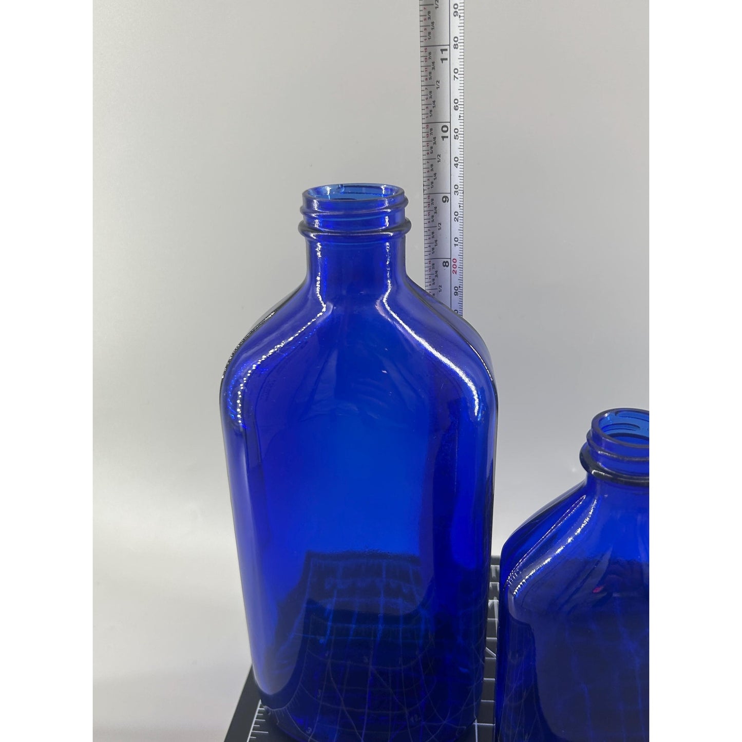 Antique Cobalt Blue Apothecary Bottle Lot Phillips Milk of Magnesia Pharmacy Drugstore Glass Decor