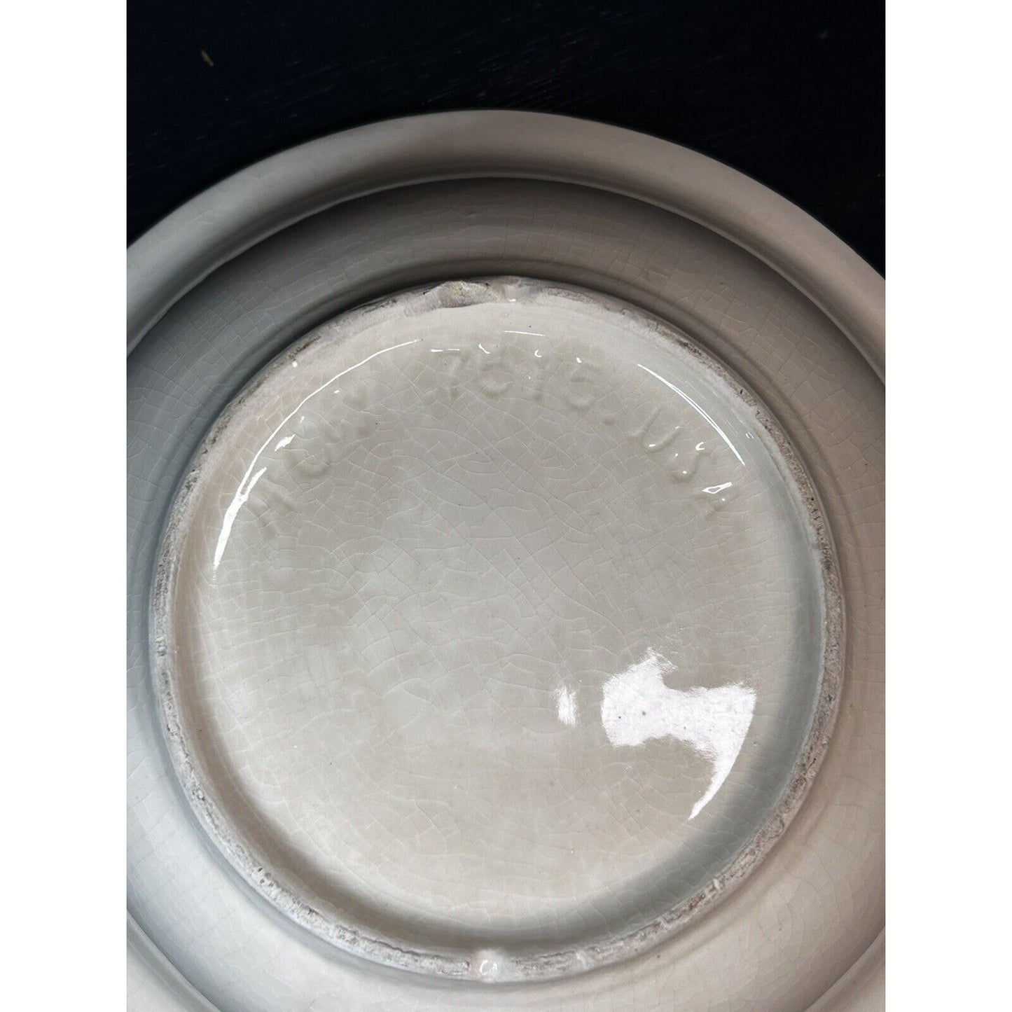 Vintage McCoy USA wash basin bowl bottom mark pottery