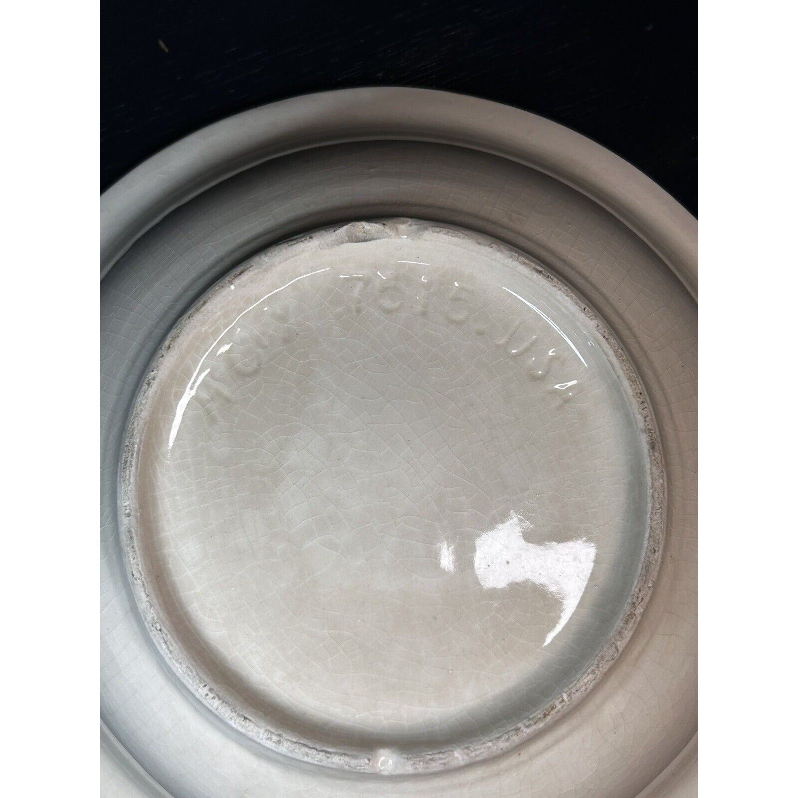 Vintage McCoy USA wash basin bowl bottom mark pottery
