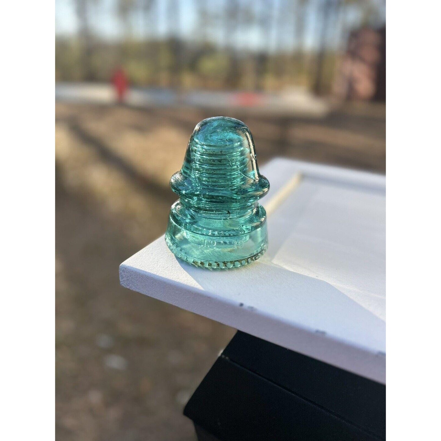 Hemingray glass insulator No 19 Green CD 162 SDP. Lots Of Bubbles! Very Rare. Gorgeous color! Extremely valuable glass insulator. MCM