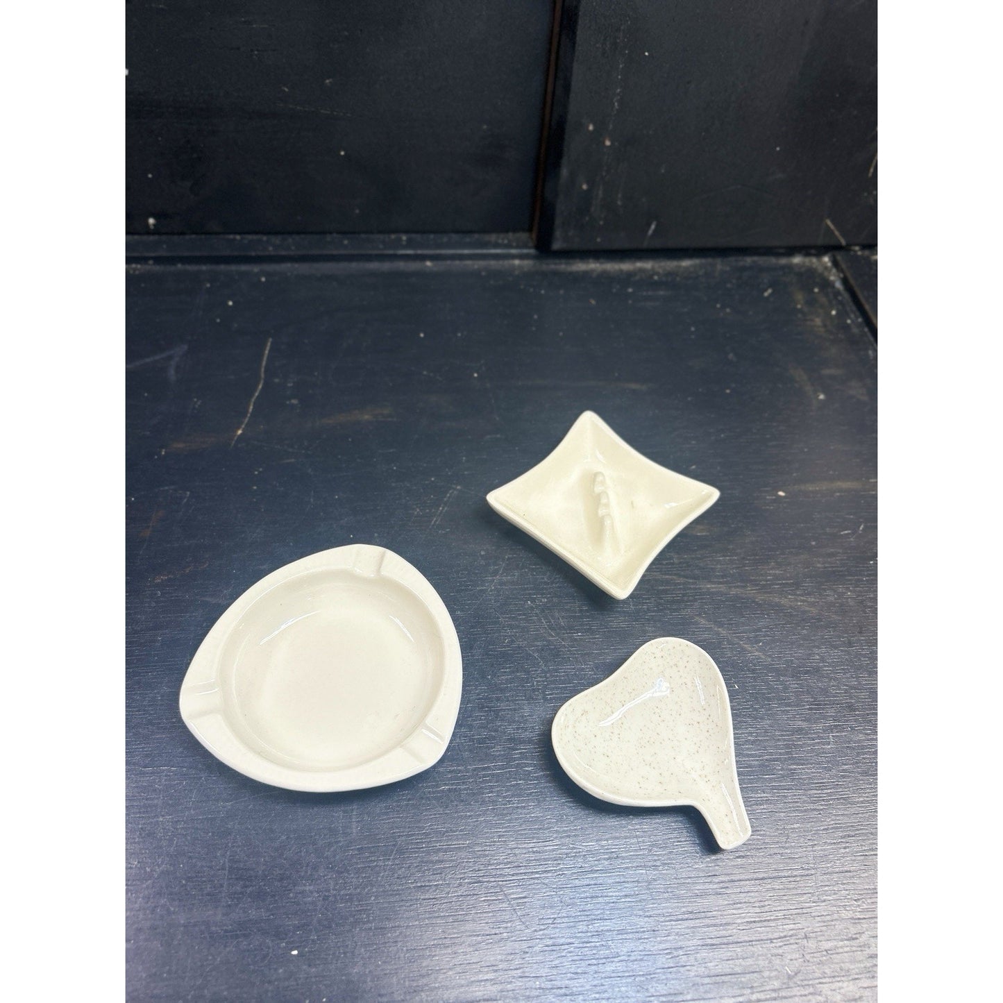 Vintage Red Wing Pottery Lot of 3 Mid Century Modern Ashtray Trinket Dishes