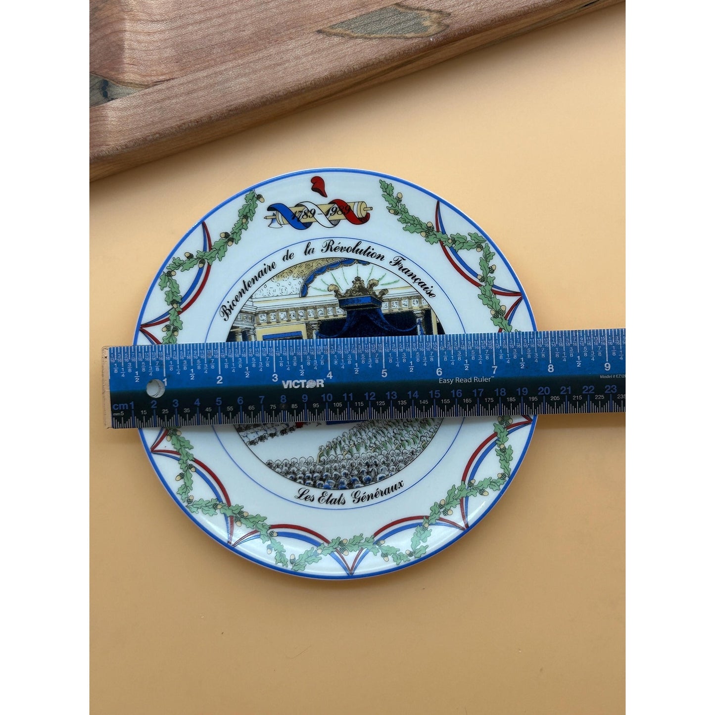 French Revolution Bicentennial Plate Set • Apilco France Porcelain • Bastille Lafayette Estates General • 1989 Wall Decor