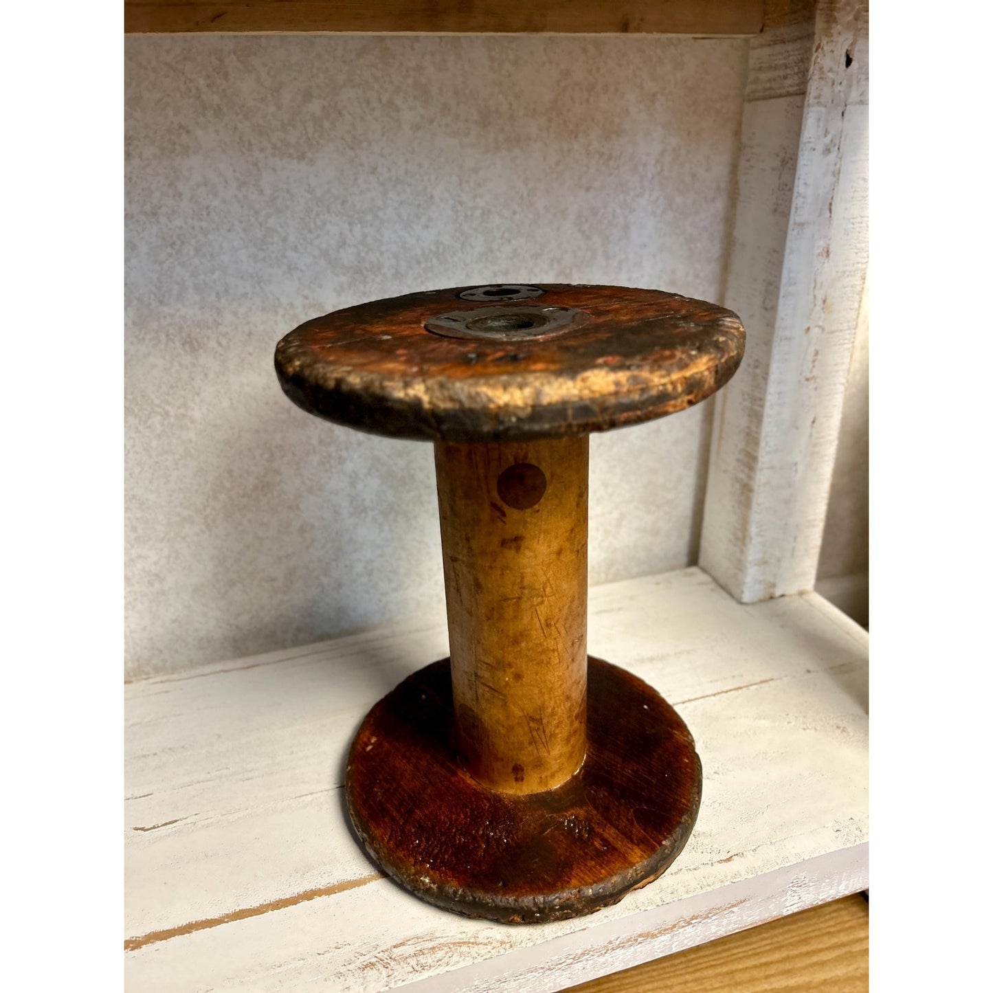 Exceptional Antique Vermont Textile Mill Bobbin Factory Stamped Burlington VT Early American Industrial Artifact Decor