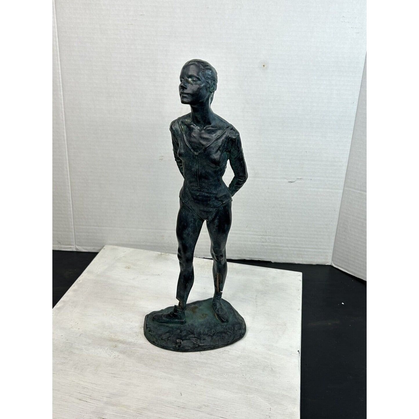Vintage Cipriano ballerina art sculpture signature detail