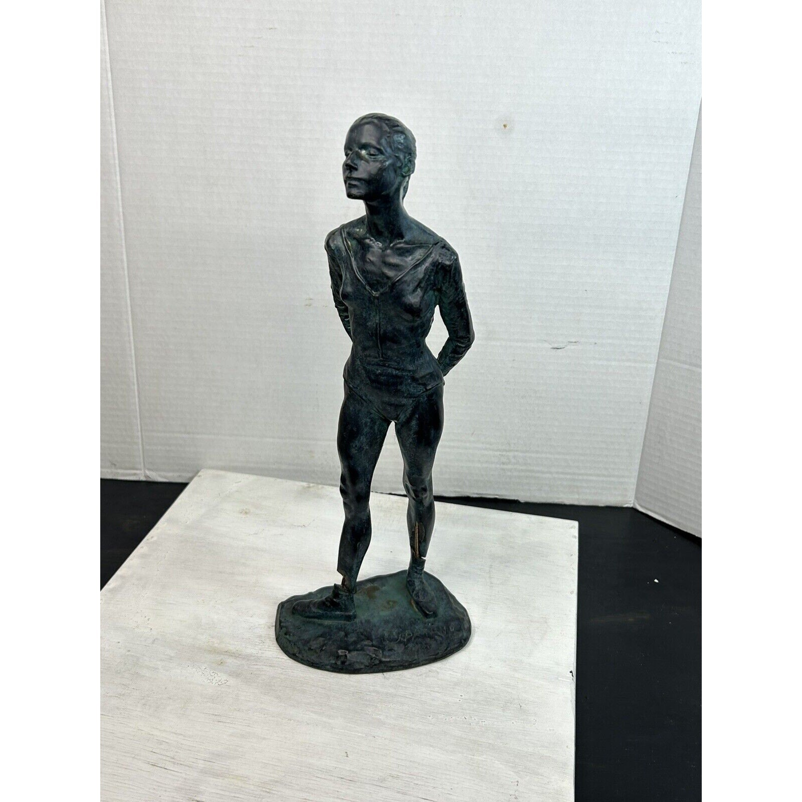 Vintage Cipriano ballerina art sculpture signature detail