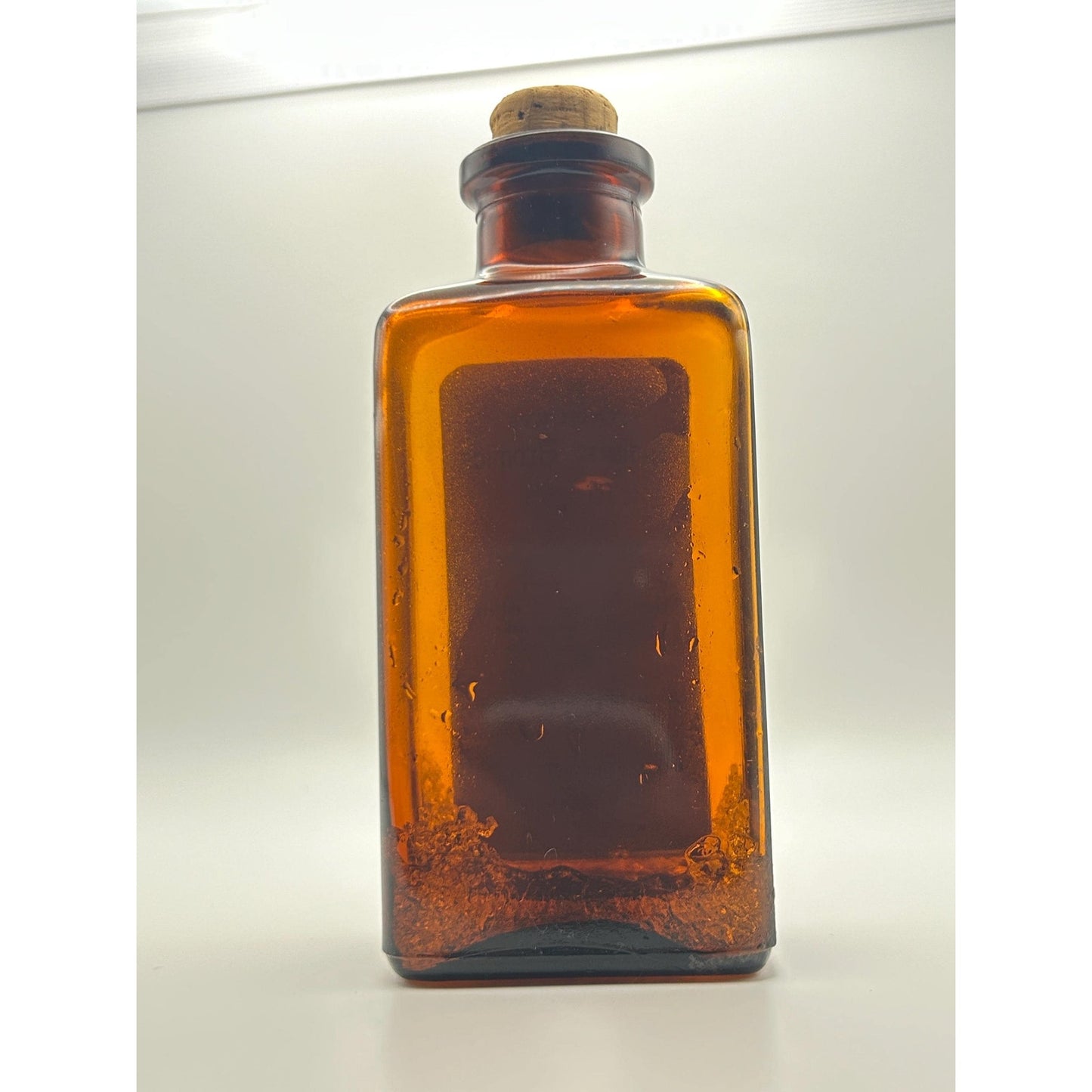 Vintage Massengill Pharmacy Medicine Jar w/ Original Contents Amber Bottle