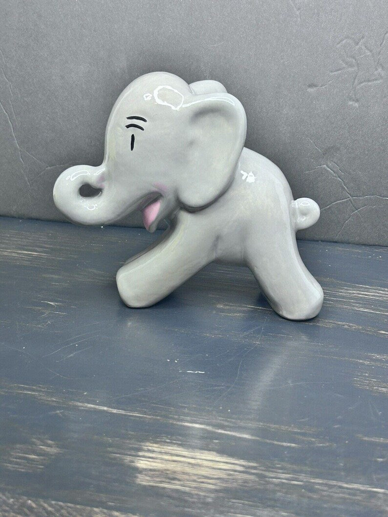 Hull Pottery Elephant Figurine, Gray Ceramic Limited Edition 2010 Collectible Statue image 4