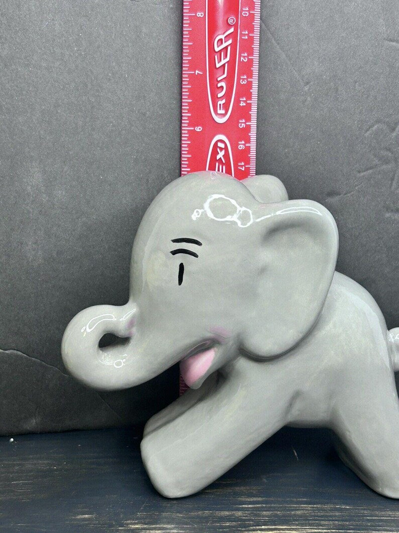 Hull Pottery Elephant Figurine, Gray Ceramic Limited Edition 2010 Collectible Statue image 5
