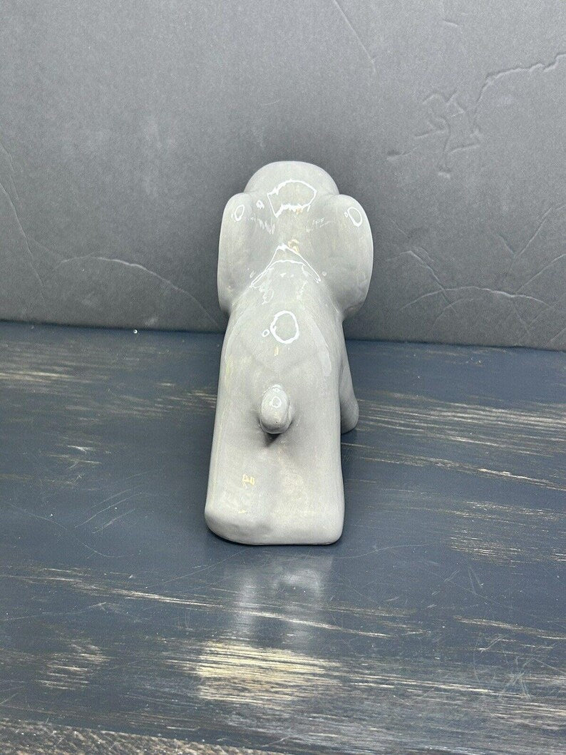 Hull Pottery Elephant Figurine, Gray Ceramic Limited Edition 2010 Collectible Statue image 8