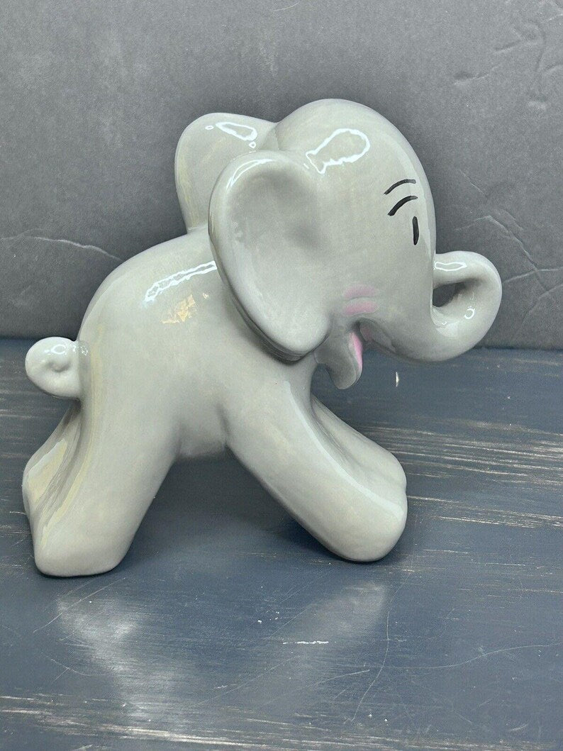 Hull Pottery Elephant Figurine, Gray Ceramic Limited Edition 2010 Collectible Statue image 9