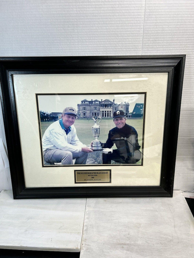 Vintage Jack Nicklaus & Gary Player 2000 British Open Photo, Framed PGA Golf Collectible image 4