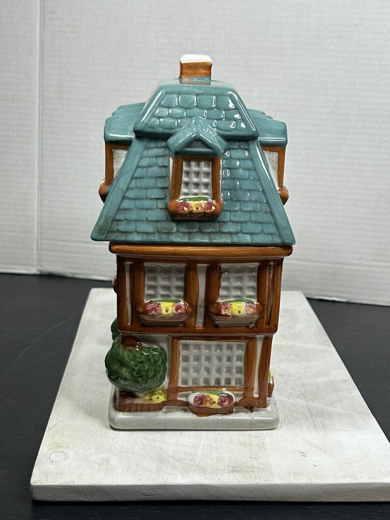 Vintage 1999 Sherwood Brands Bakery Building Cookie Jar, Ceramic Cottage Kitchen image 4