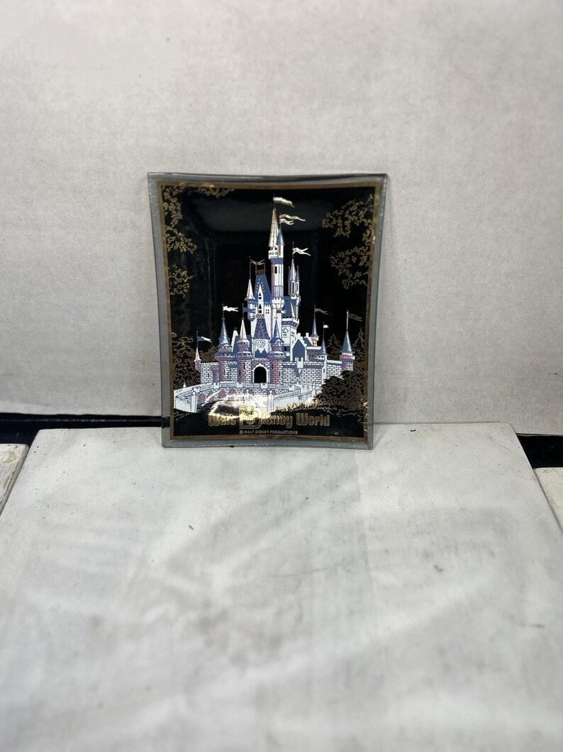 Wide upright view of the castle dish against a pale fabric background.