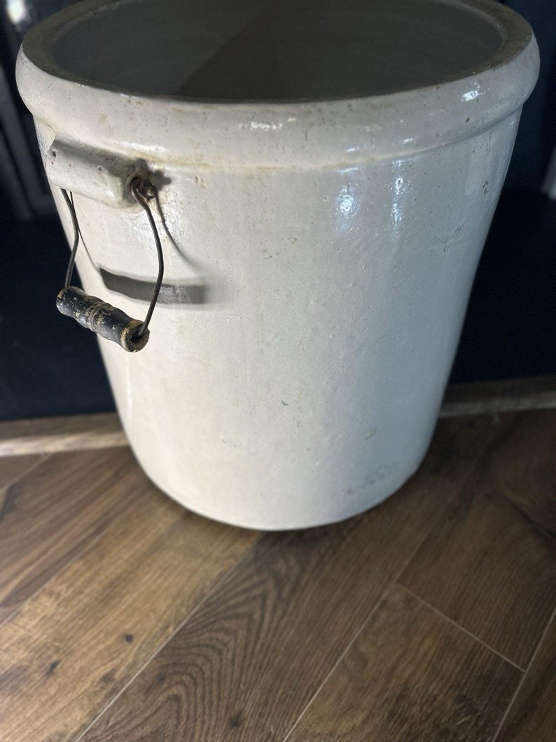 Red Wing 10-Gallon Stoneware Crock, Cobalt '10' & Red Wing Mark, Salt Glaze with Handles image 3