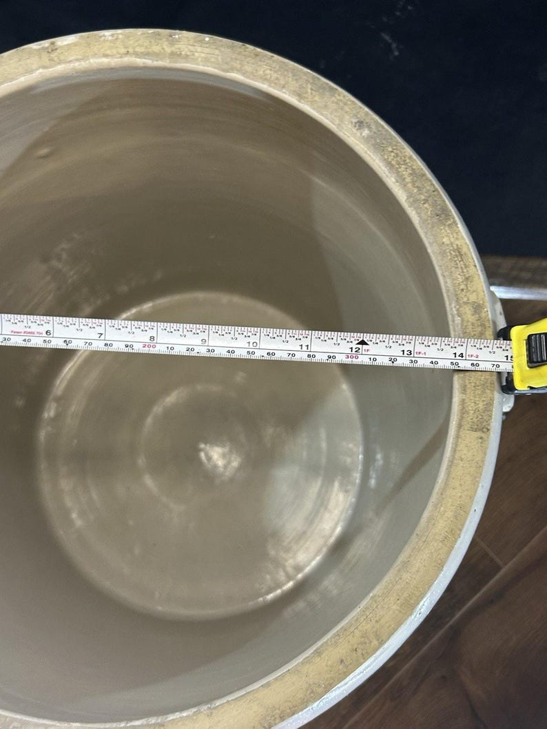 Red Wing 10-Gallon Stoneware Crock, Cobalt '10' & Red Wing Mark, Salt Glaze with Handles image 6