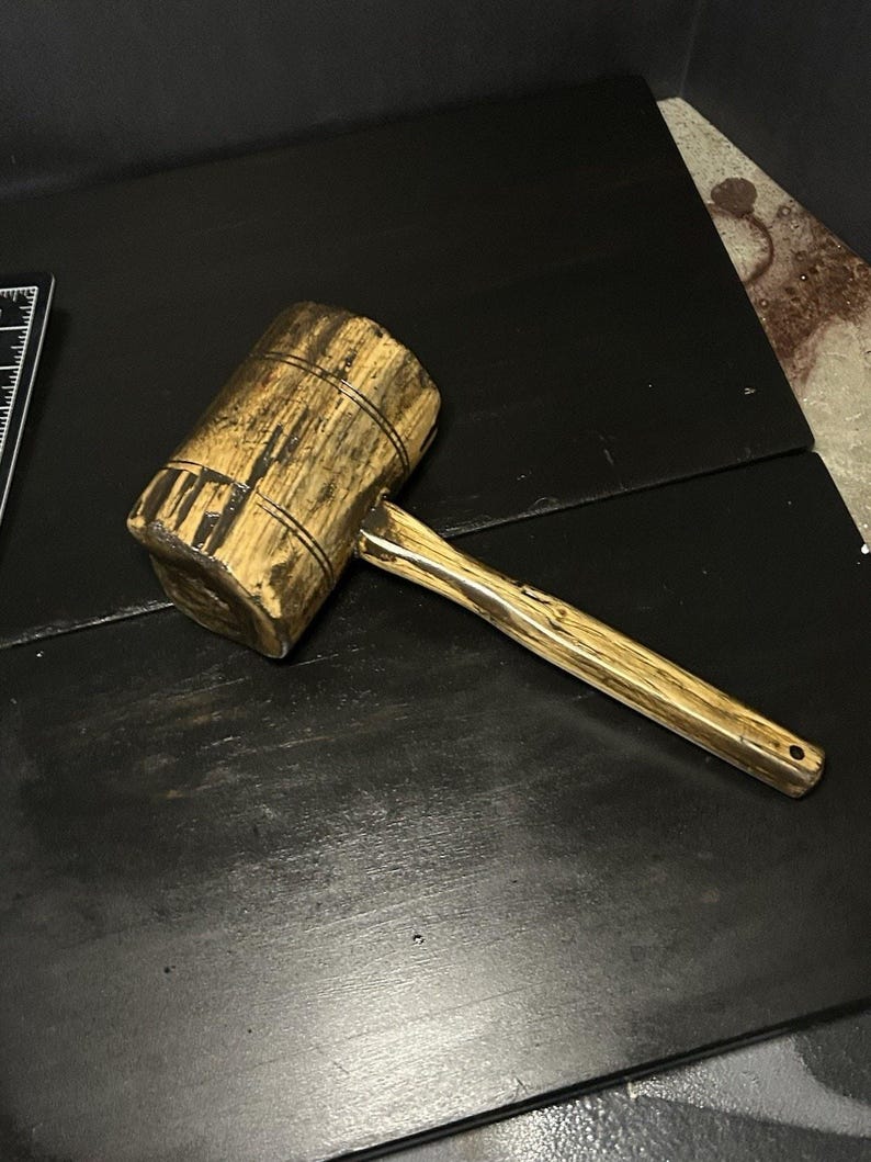 Antique Wooden Carpenter's Mallet | Restored Primitive Joiner Tool image 3