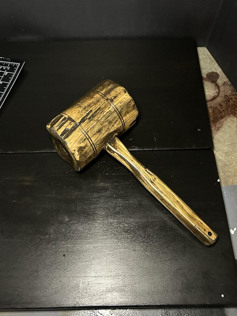 Antique Wooden Carpenter's Mallet | Restored Primitive Joiner Tool image 2