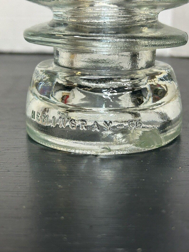 Antique Hemingray-56 Clear Glass Insulator CD 154 USA Telephone Line Glass Collectible image 8