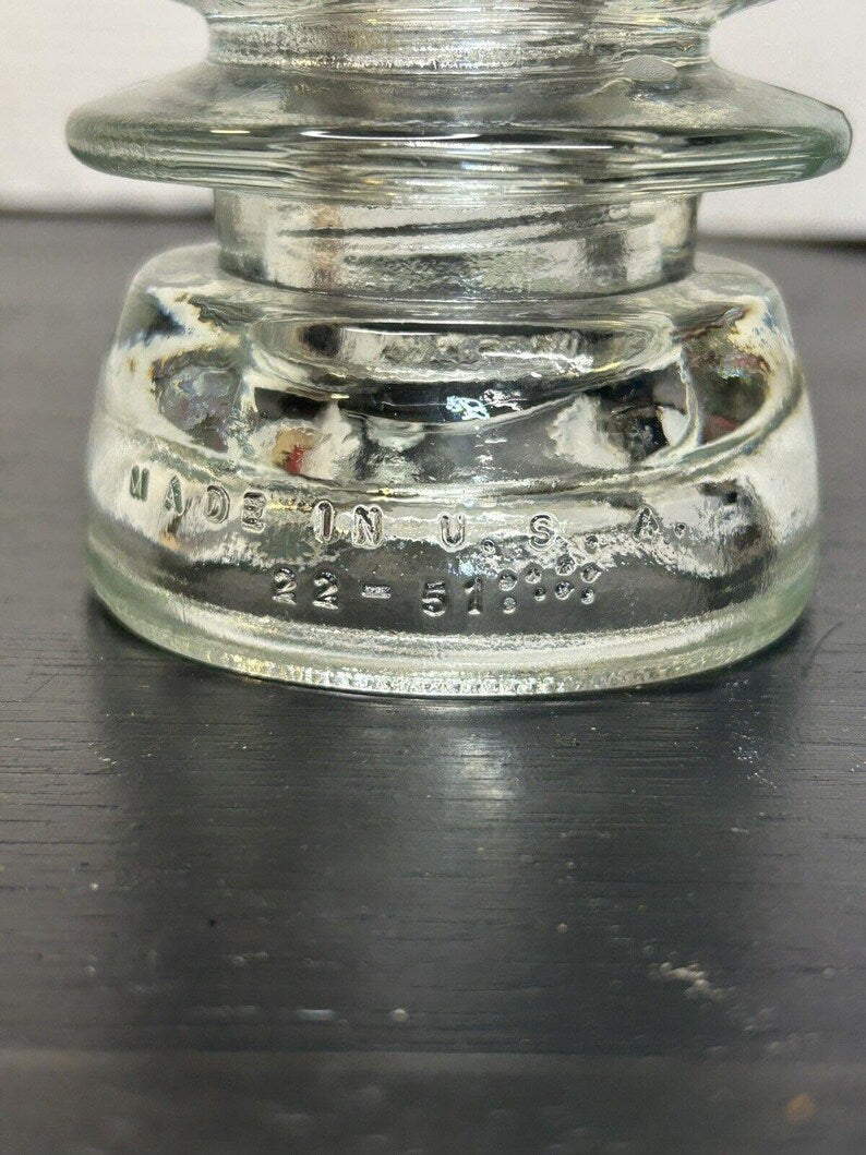 Antique Hemingray-56 Clear Glass Insulator CD 154 USA Telephone Line Glass Collectible image 9