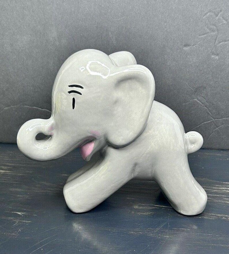 Hull Pottery Elephant Figurine, Gray Ceramic Limited Edition 2010 Collectible Statue image 1