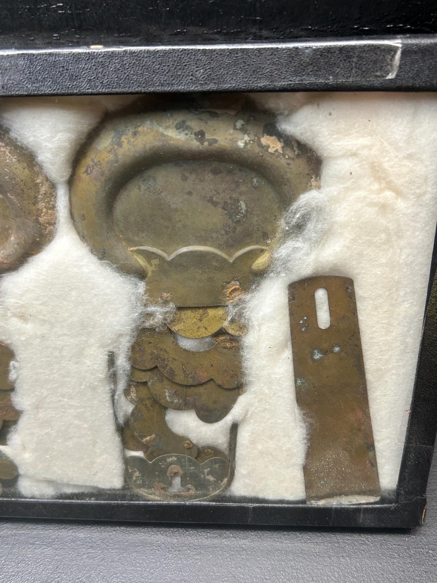 Copper relic patina and artifact details