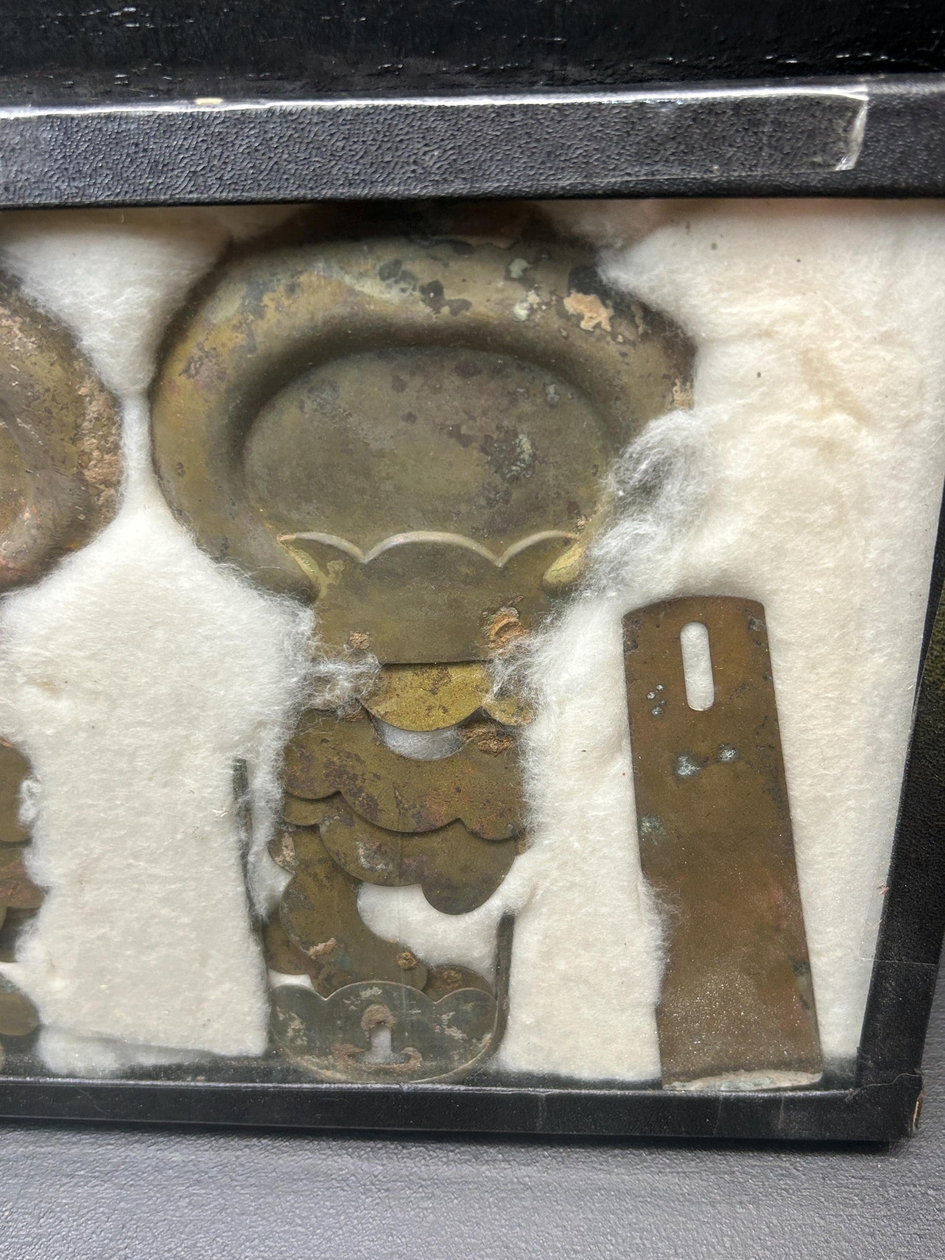 Copper relic patina and artifact details