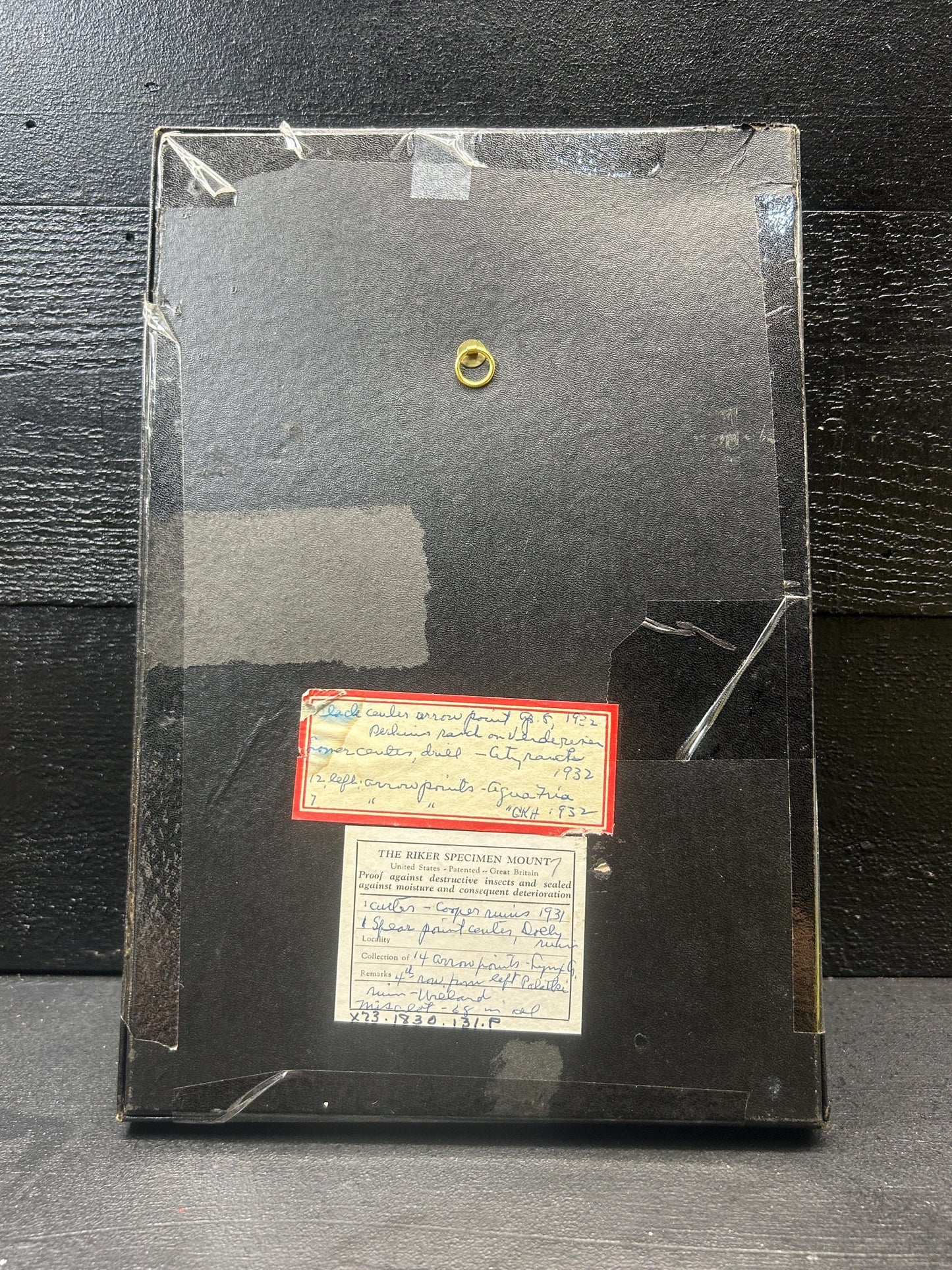 1931 to 1933 provenance notes on relic collection