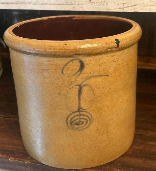 Antique Red Wing 2 Gallon Stoneware Crock Cobalt Decoration Minnesota Pottery