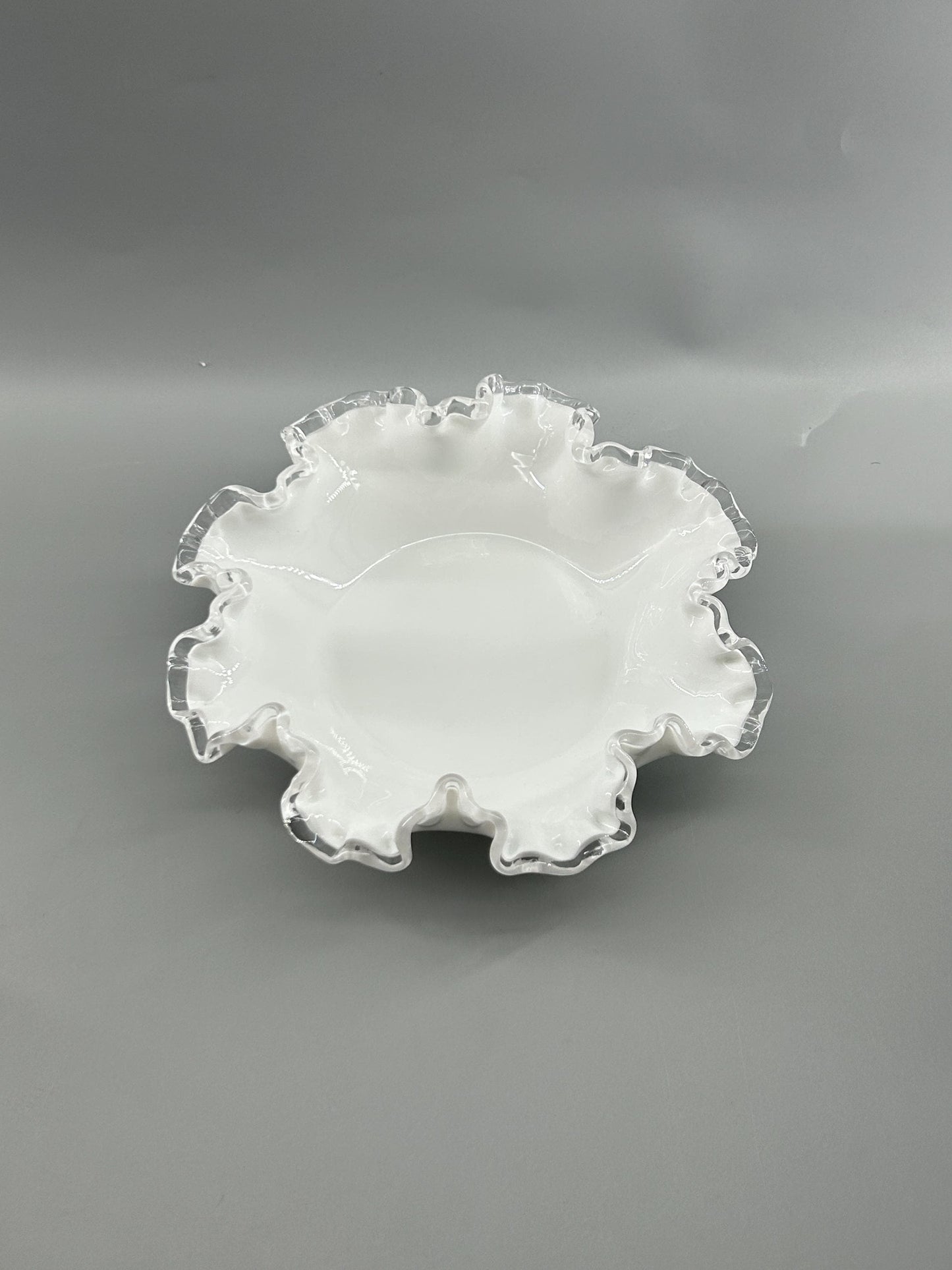 Fenton compote ruffled rim condition detail