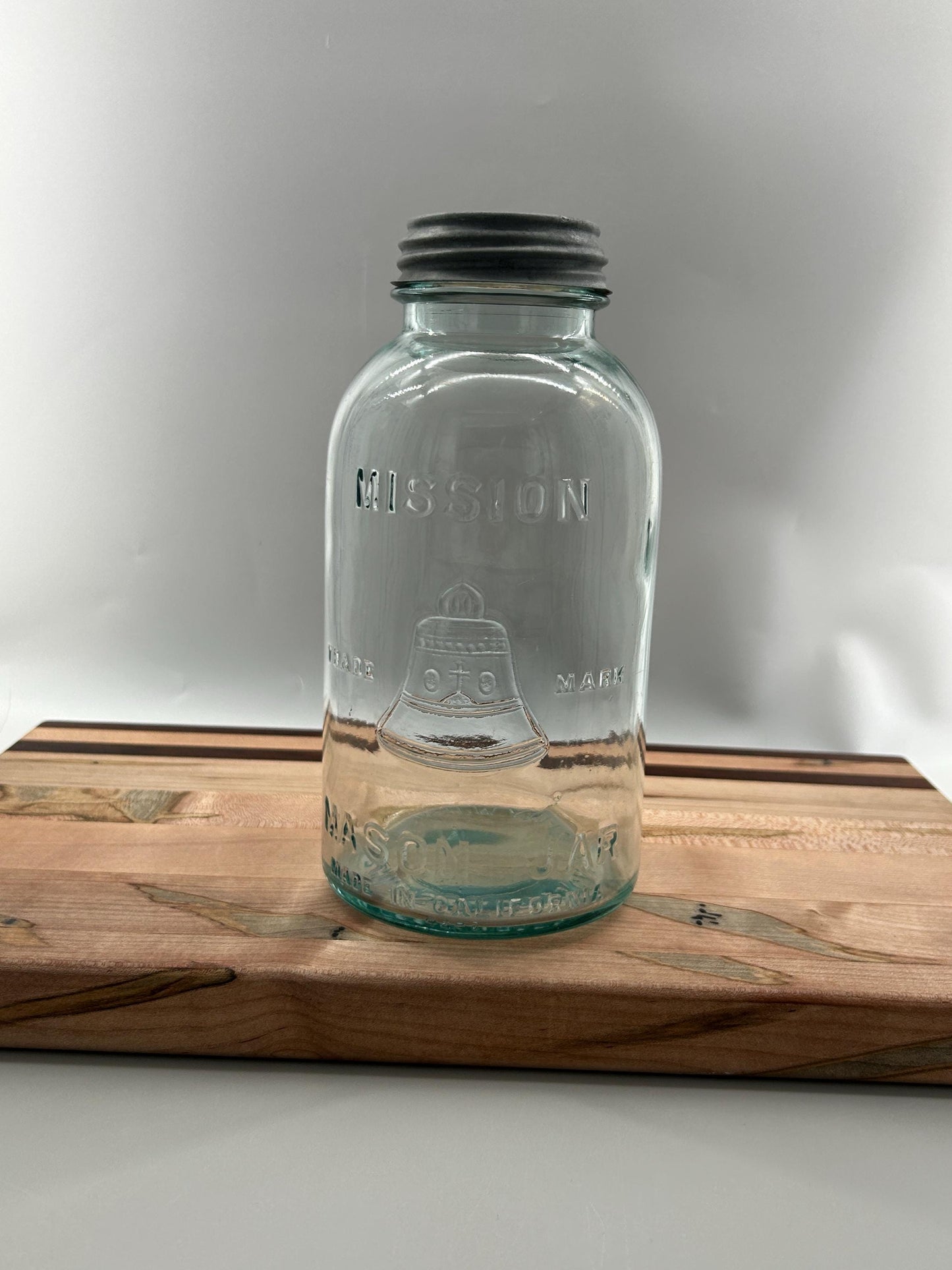 Mission Trade Mark mason jar shoulder and heel
